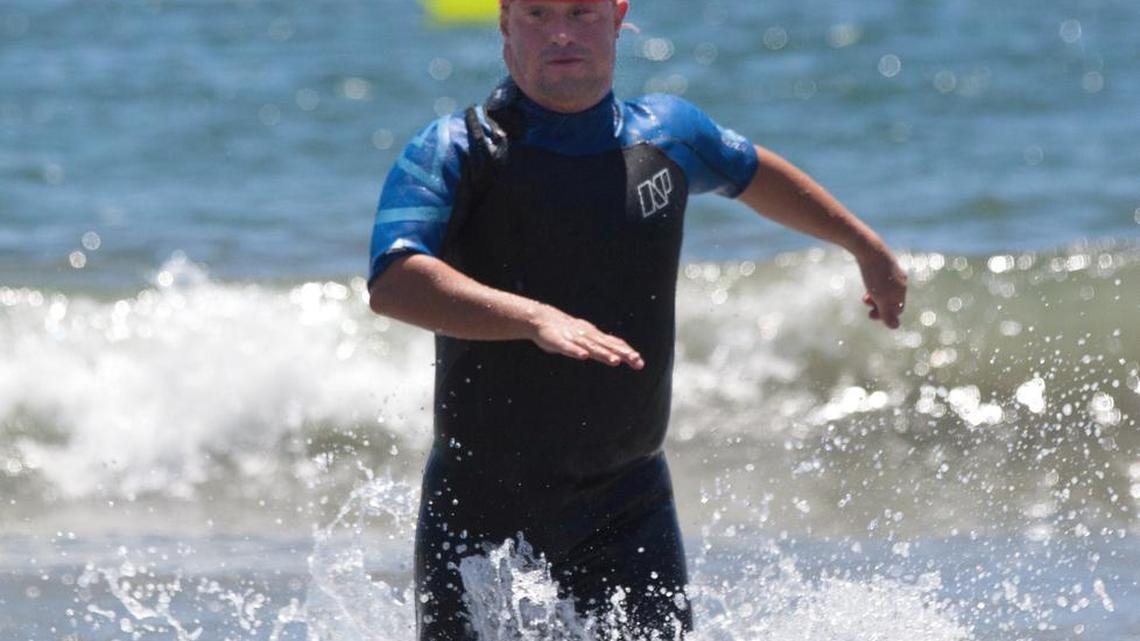 
OLYMPIC MEDALIST: Swimmer Andy Miyares, 32, of Miami won silver medals in the 1,500-meter open water swim and the 400-meter relay and bronze in the 800-meter freestyle during the Special Olympics World Games in Los Angeles.
