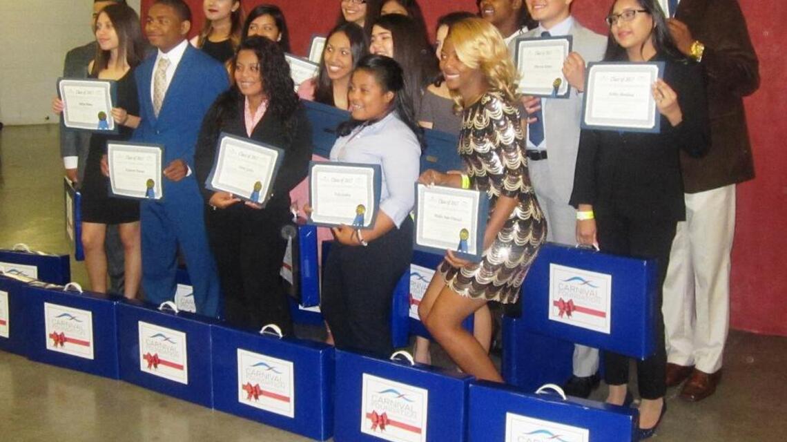 Carnival awards scholarships to HEAT Academy students