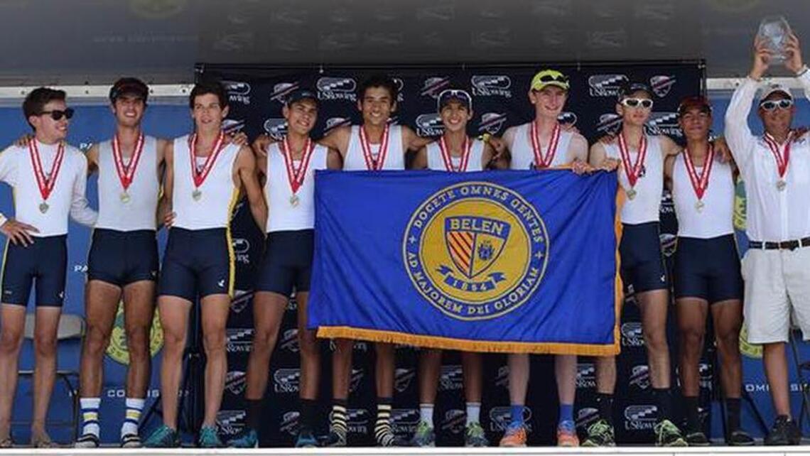 Belen Jesuit crew makes history by winning gold at USRowing event