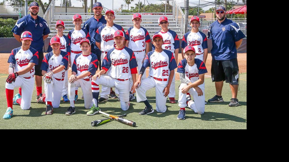 
IMPROVING SPARTANS: The Miami Country Day Middle School baseball team finished one of its strongest seasons in years, going 11-6. The improved Spartans are front from left, Dylan Gostfrand, Griffin Steutel, Daniel Saydkhuzhin, Michael McPherson, Nandan Aggarwal, William Seiden; back, Coach Alex Sosa, Zac Wyka, Alex McMillan, Coach John Broderick, Myles Berlowitz, Sean Finny, Joseph Weider, Jacob White, and Coach Jimmy Simpson.
