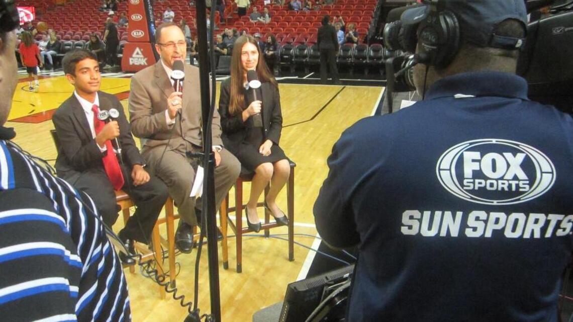 Kid-casters featured on Miami Heat Kids Day via FOX Sports Sun