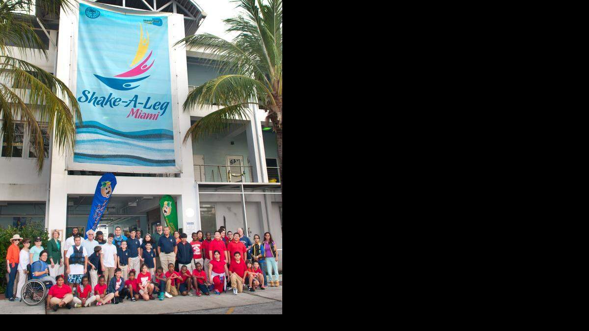 
The Junior Orange Bowl hosted 350 youth from South Florida and 100 volunteers in the 32
nd
 annual Sports Ability Games. The Sports Ability Games is a three-day series of events for physically challenged youths, which includes sailing at Shake-A-Leg Miami, swimming at Ransom Everglades School and track & field at Tropical Park.
