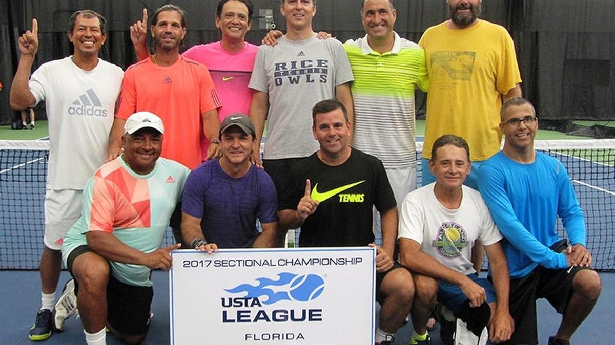 Miami-Dade South (Next Level Tennis Kendalltown) won the men’s 4.5+ division of the USTA Florida 40 & Over 3.5/4.5+ League Sectional Championships at the USTA National Campus in Orlando. They will represent USTA Florida at the USTA League 40 & Over 4.5+ National Championships at the Mobile Tennis Center in Mobile, Ala.