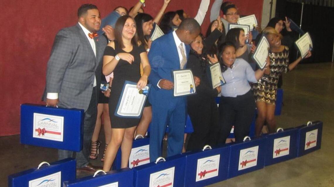 Carnival, HEAT present college scholarships to stellar students
