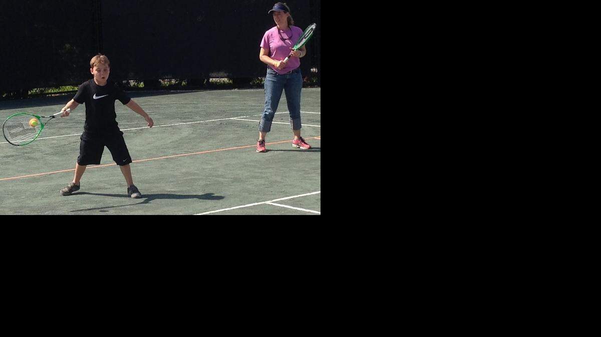 
Fun on the court: Families took to the court at the Miami Open as part of USTA Florida’s week-long series of Kids Days, Masters Tennis Day, Tenis para Todos (Tennis for Everyone), and other playing opportunities.
