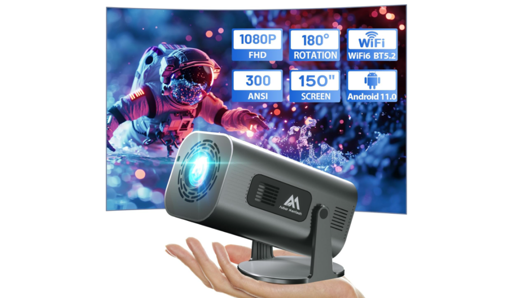 photo of the Aubor Mentech Mini Projector