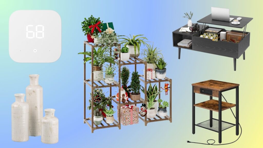 composite photo of home decor items