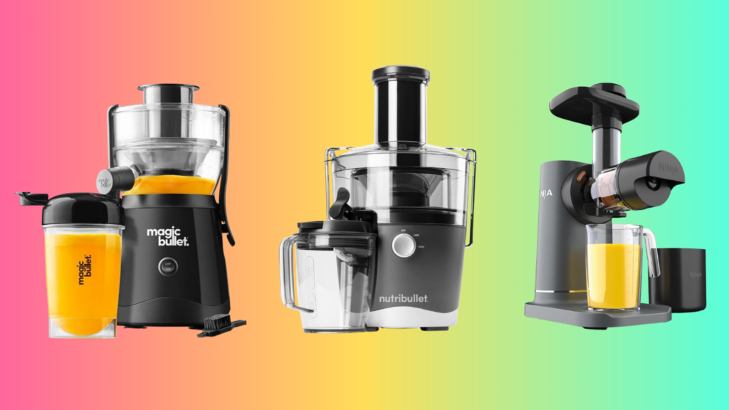 composite photo of electric juicers