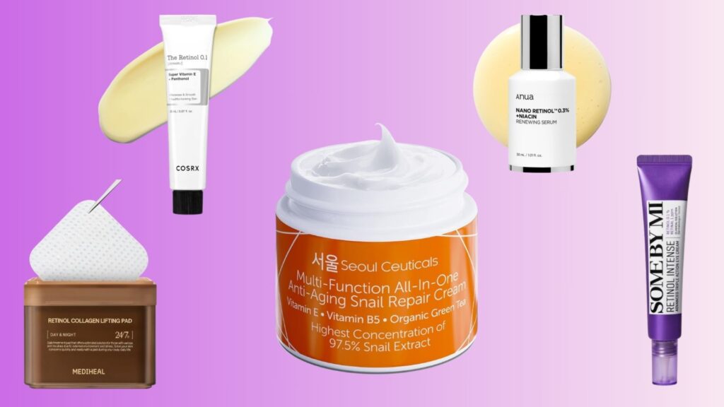 composite photo of K-beauty products for anti-aging
